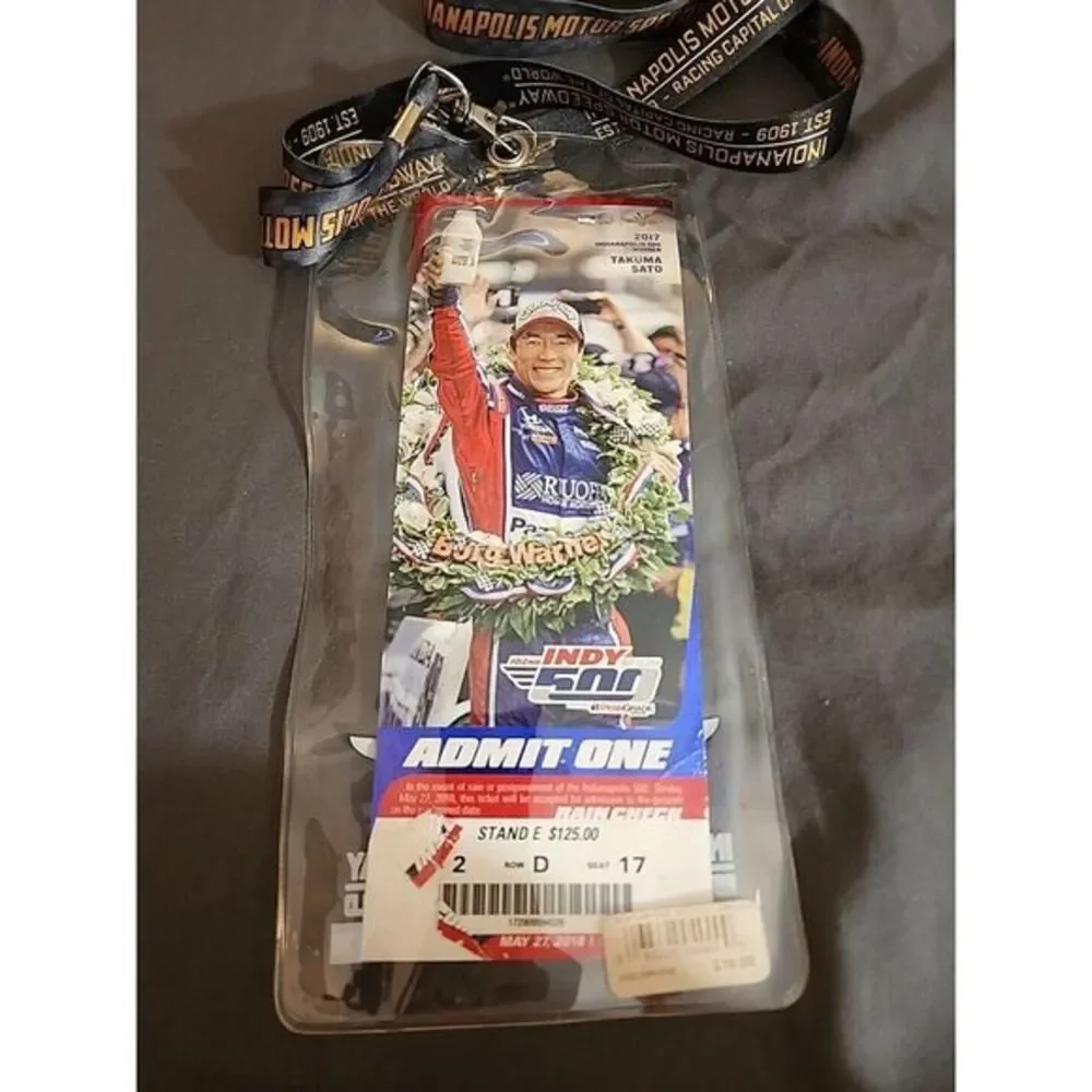 Nice 2018 Indianapolis 500 Ticket Stub With‎ Lanyard Holder